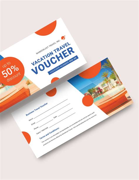 Vacation Travel Voucher Template Download In Word Illustrator PSD