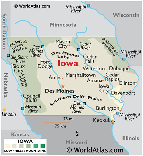 Mapas De Iowa Atlas Del Mundo