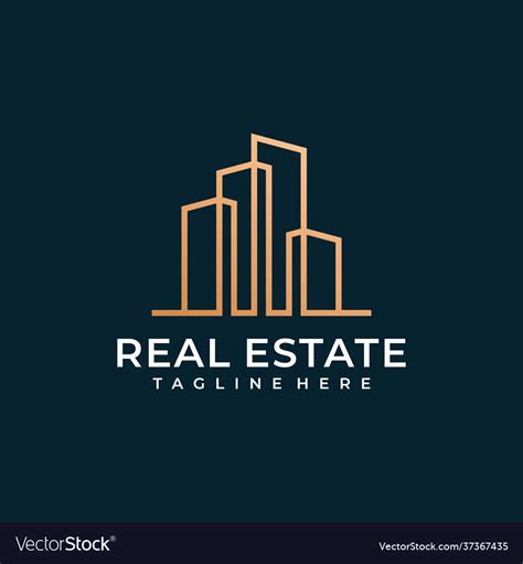 Creative Real Estate Construction Logo Design Vector Image