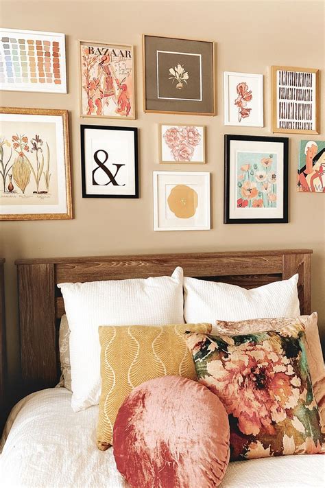 Eclectic Wall Gallery Bedroom Wall Decor Above Bed Gallery Wall