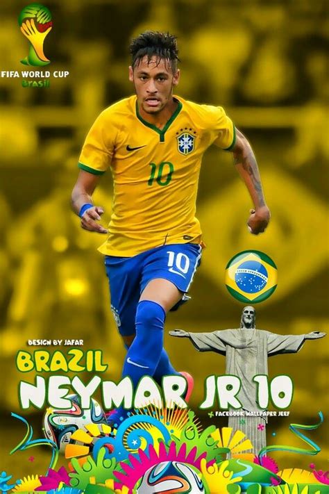 Brazil world cup 2018 phone wallpaper. Neymar Jr of Brazil. 2014 World Cup Finals posters ...