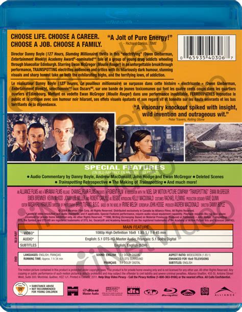 Trainspotting Director S Cut Blu Ray Dvd Combo Blu Ray Bilingual On Blu Ray Movie