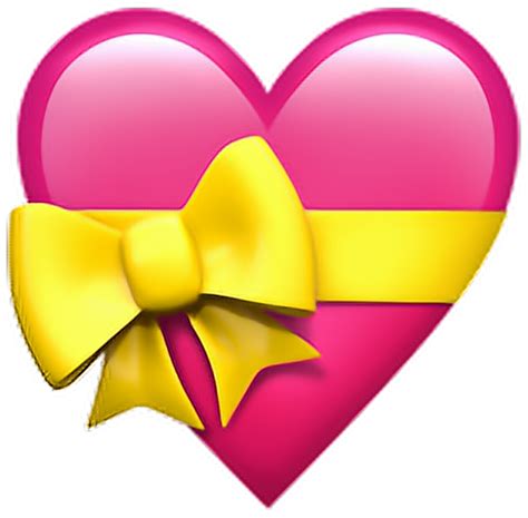Emojis Whatsapp Corazones The Emoji Heart With Ribbon Emoji Png Image