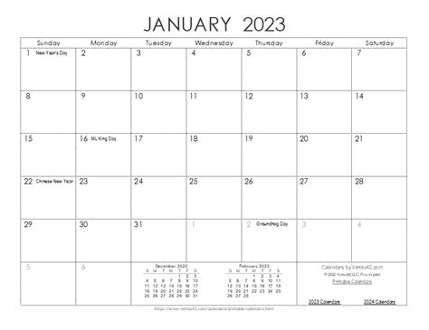 New 2023 Calendar Blank Pics Calendar With Holidays Printable 2023
