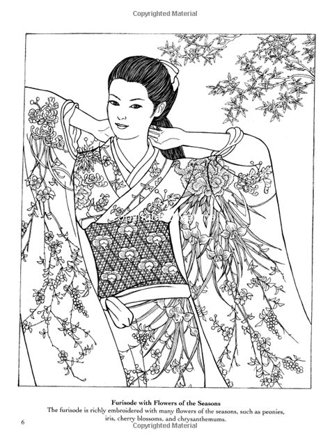 Printable Kimono Coloring Page Natalyaxjohns