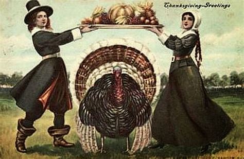 bumble button thanksgiving free clip art from antique postcards turkeys and pilgrims vintage