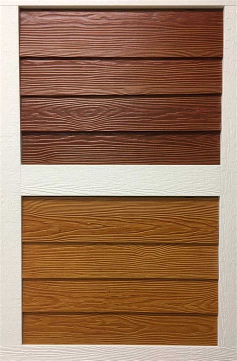 Allura Fiber Cement Lap Siding With Mahogany Stain Color On The Top And