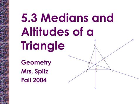 Ppt 53 Medians And Altitudes Of A Triangle Powerpoint Presentation