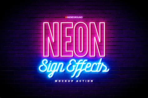 Neon Sign Effects By Indieground Design Inc On Creativemarket Neon Signs Neon Neon Fashion