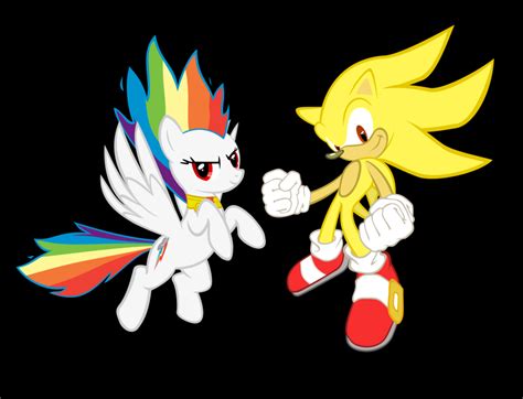 Super Sonic And Rainbow Dash By Geonine On Deviantart Rainbow Dash