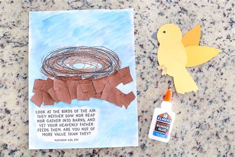 Do Not Worry Bird Craft For Kids From Matthew 626 The Littles And Me