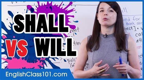 The Difference Between Shall And Will In The Future Tense Youtube
