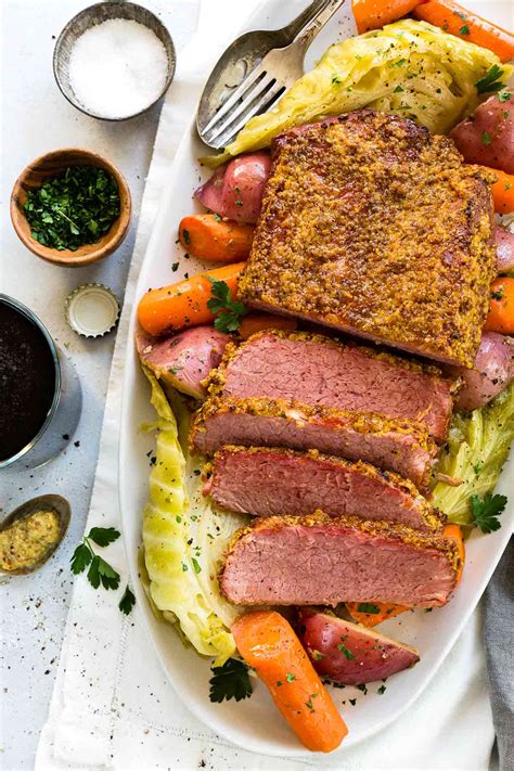 Carefully remove corned beef and serve, spooning some of the. Corned Beef and Cabbage (Instant Pot) - Jessica Gavin