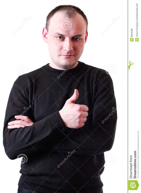 Man showing forefinger stock image. Image of showing, male ...