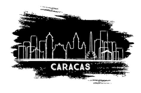 Premium Vector Caracas Venezuela City Skyline Silhouette Hand Drawn