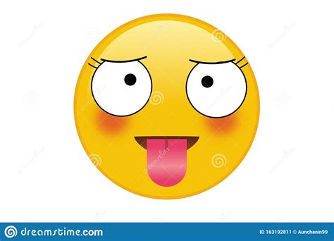 Emoticon Icon Emoji Isolated On White Illustration Design Stock