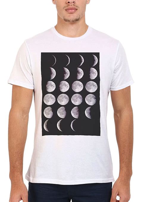 Diy Full Moon T Shirts Summer Spring Casual Space Moon Shirts Cotton T