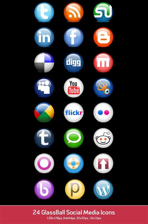 500 High Quality Free Social Media Icon Sets
