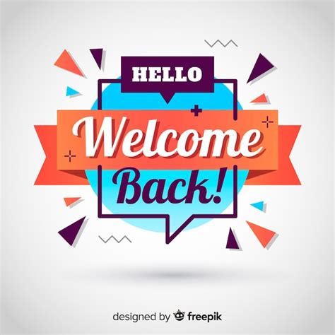 Abstract Welcome Composition With Flat Design Vector Free Download