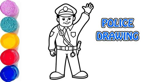 How To Draw Traffic Police Drawing Simple Police Drawing Police