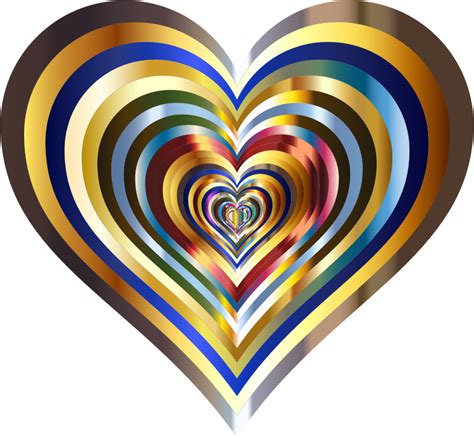 Hearts In Heart Metallic Openclipart