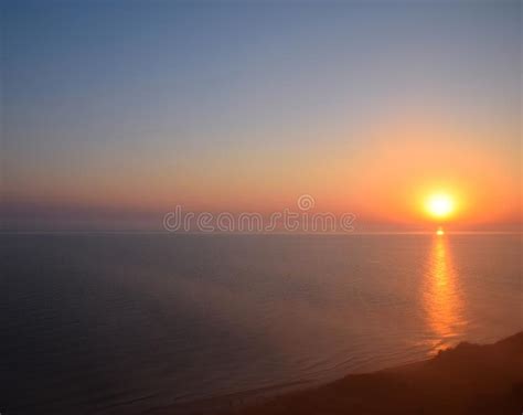 Dawn Over The Sea Sea Of Azov Sunrise Stock Photo Image Of Orange