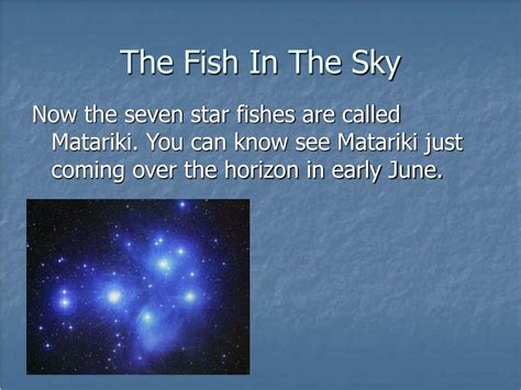 Ppt The Seven Fishes Matariki Powerpoint Presentation Free
