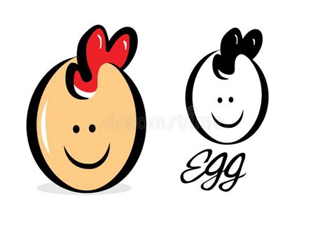 Chicken Egg Smile Farm Logo Stock Vector Illustration Of Black Text