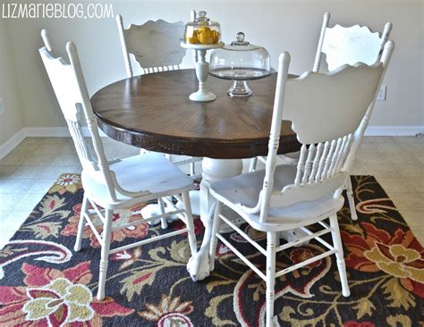 See more ideas about kitchen chairs, dining chairs, furniture. Wood Stain & White Kitchen Table