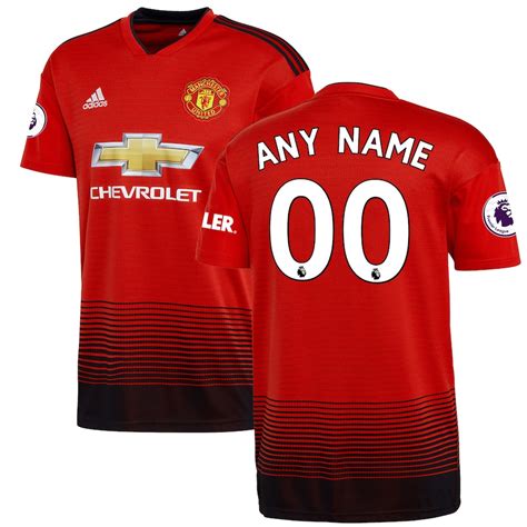 Adidas Manchester United Red 201819 Home Replica Custom Jersey