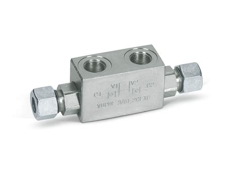 Double Pilot Operated Check Valve For 12 Mm Pipe Vbpde 14 Go Hydraulic