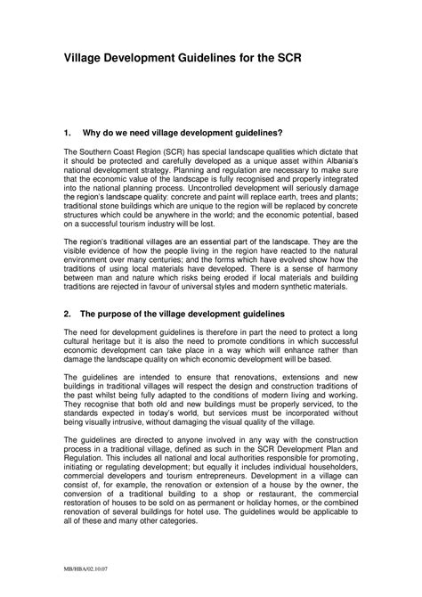 Village Development Guidelines For The South Coast Regionpdf Docdroid