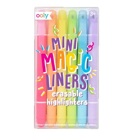 Mini Magic Liners Erasable Highlighters Set Of 6 Geppettos Toy Box