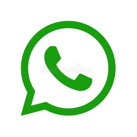 Icona Logo Whatsapp Colore Nero Bianco E Verde Fotografia Stock