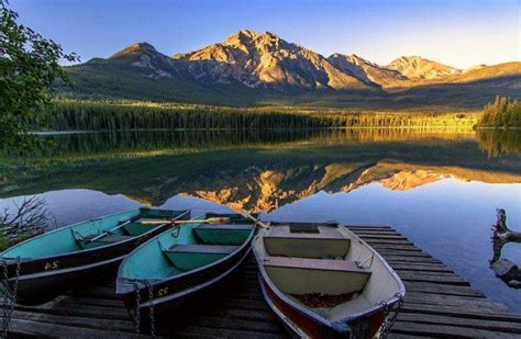 Nature Photography Landscape Morning Sunlight Lake Boat Forest