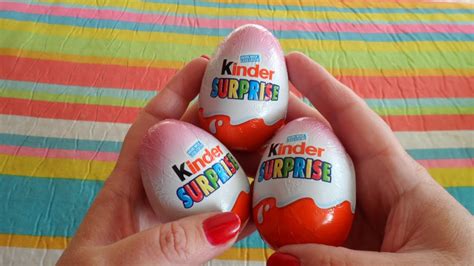 3 x Kinder Surprise Girls Eggs Opening Review Chocolate ...
