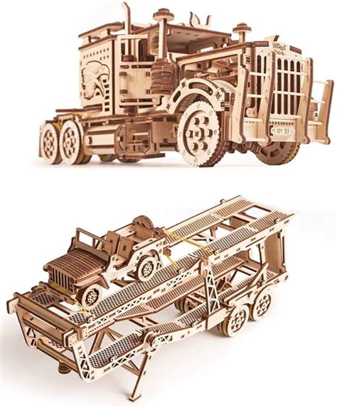 Laser Cut 3d Wooden Puzzle Loader Truck Toy Model Vector File Vectors