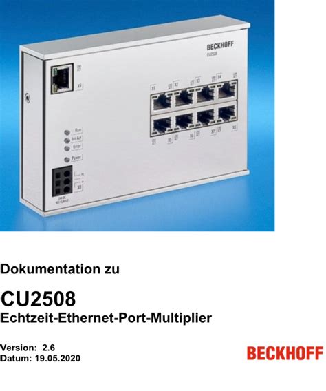 Cu2508 Echtzeit Ethernet Port Multiplier