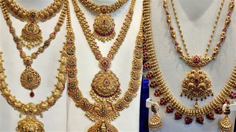 Bridal Jewellery Set With Weight In Joy Alukkas Gold Haaram Necklace