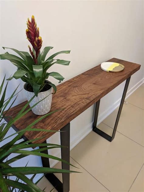Buy solid wood modern tables and get the best deals at the lowest prices on ebay! Solid walnut wood console table || rustic industrial ...