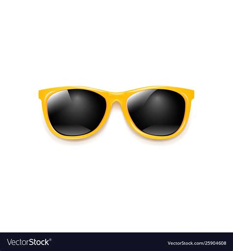 Yellow Sunglasses With White Background Royalty Free Vector