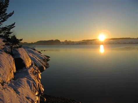 Norwegian Winter Sunset Free Photo Download Freeimages