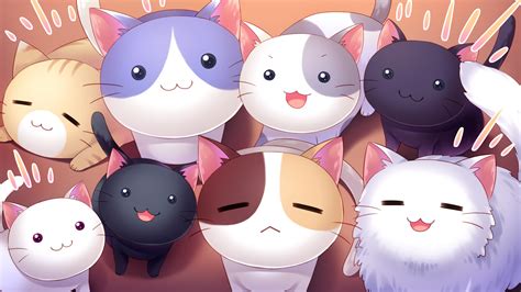 44 Anime Cat Wallpaper Wallpapersafari