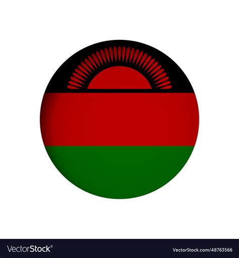 Circle Flag Of Malawi Royalty Free Vector Image