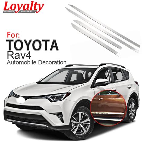 Loyalty For Toyota Rav4 2016 2017 Stainless Steel Door Body Side Trim