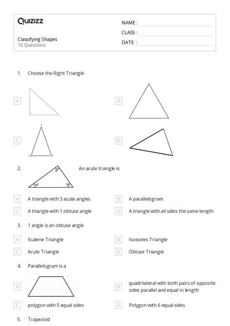 50 Classifying Shapes Worksheets On Quizizz Free And Printable