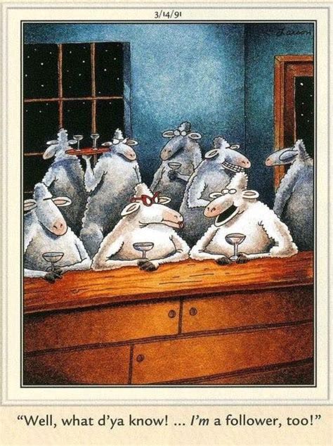 The Far Side By Gary Larson The Latest Graduates Of Sheeple