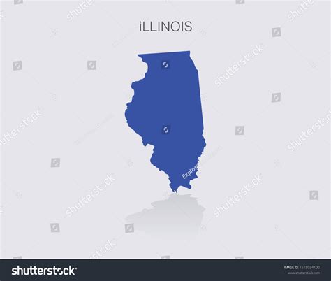 Illinois State Map Outline Infographics News Stock Vector Royalty Free