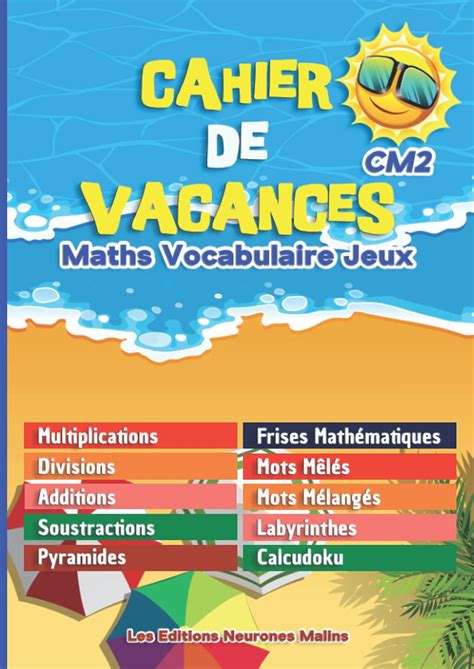 Buy Cahier De Vacances Cm2 Maths Vocabulaire Jeux Multiplications