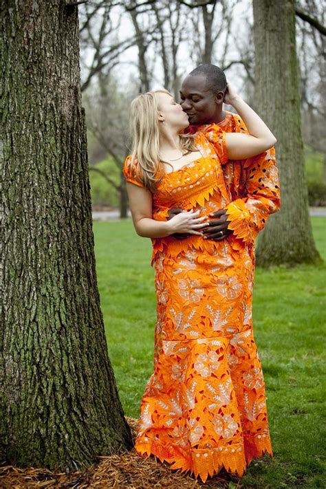 Absolutely Stunning Mixed Couple In Nigerian Lace For Free Download Nude Photo Gallery